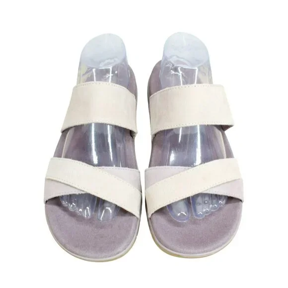 LL Bean Go-Anywhere Purple Leather Slip-On Comfort Strap Sandals Size 10 M - Picture 5 of 9